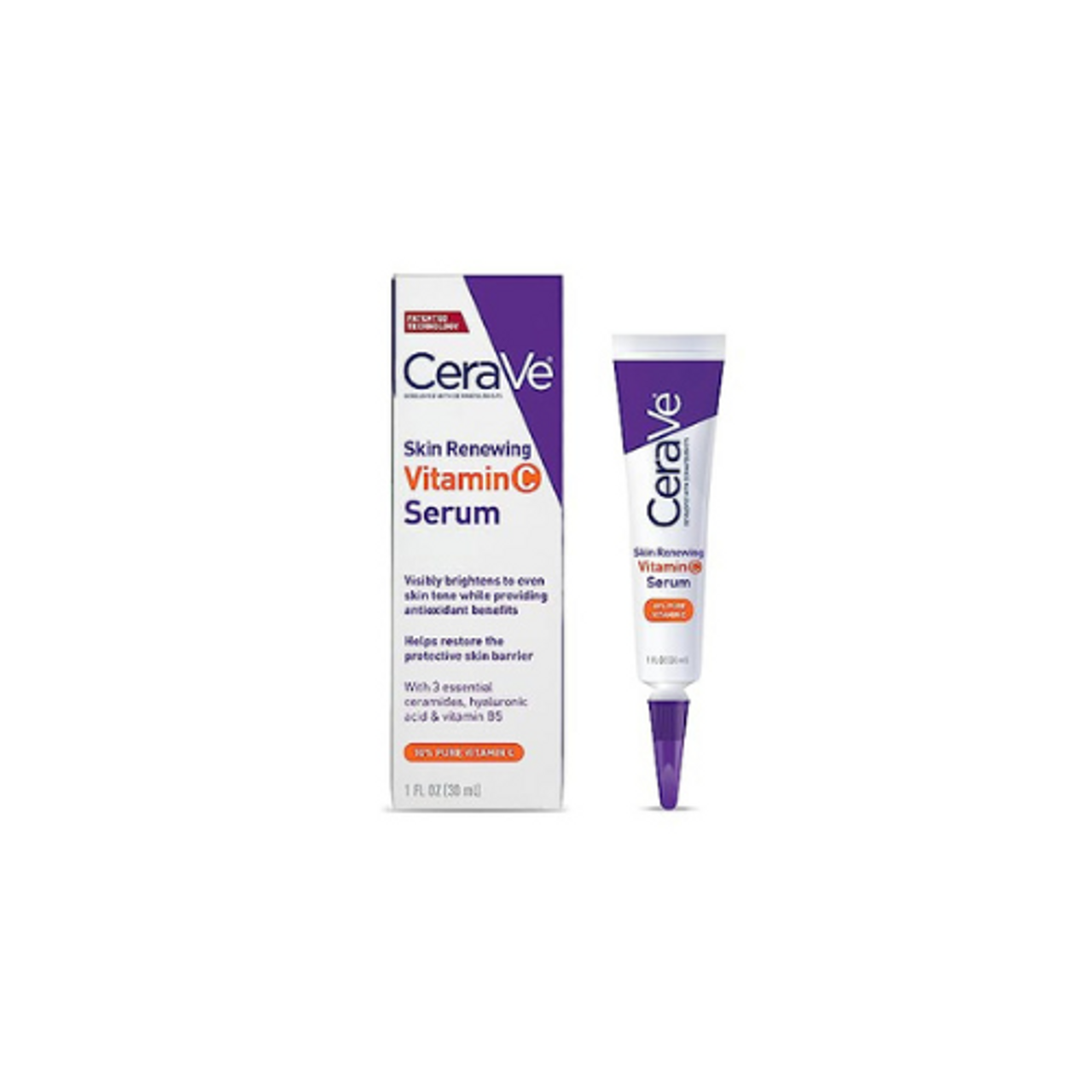 CeraVe Vitamin C Serum with Hyaluronic Acid | Skin Brightening Serum for Face with 10% Pure Vitamin C | Fragrance Free | 1 Fl. Oz