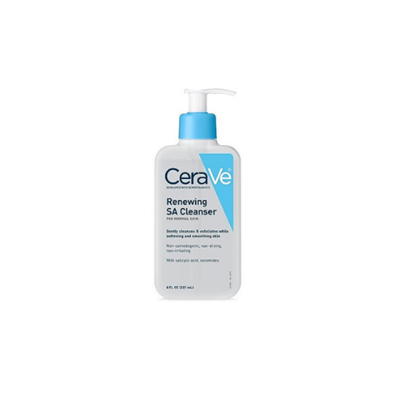 CeraVe SA Cleanser | Salicylic Acid Cleanser with Hyaluronic Acid, Niacinamide & Ceramides| BHA Exfoliant for Face | Fragrance Free Non-Comedogenic | 8 Ounce
