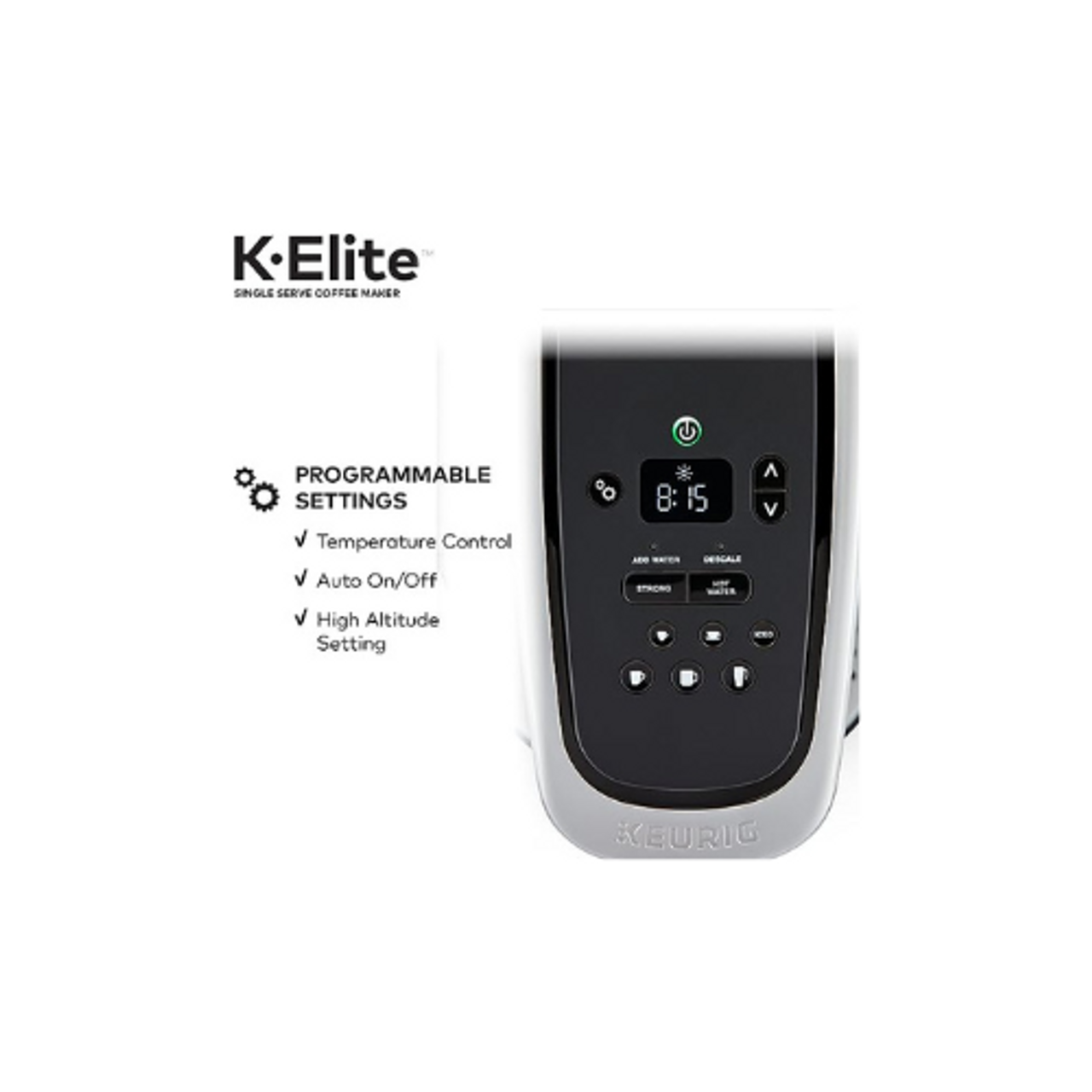 Keurig K-Elite Single-Serve K-Cup Pod Coffee Maker, Brushed Silver