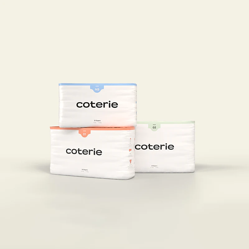 The Coterie-Diapers Size 1 (8-12 lbs) 4-6kg, 1 Pack, 33 Counts - Image 3