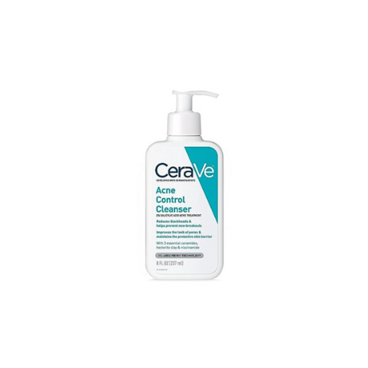 CeraVe Face Wash Acne Treatment | 2% Salicylic Acid Cleanser with Purifying Clay for Oily Skin | Blackhead Remover and Clogged Pore Control | Fragrance Free, Paraben Free & Non Comedogenic| 8 Ounce